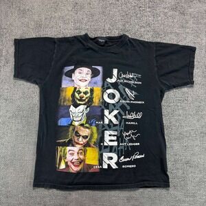 Rock Star Joker Movie Evolution Graphic T-Shirt Mens XL Black Multi-Actor Print